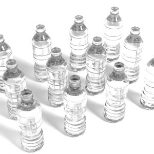 Botellas agua transparentes sueltas