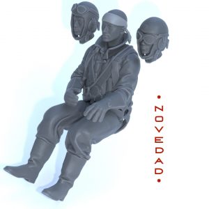 Piloto japonés WWII en cabina